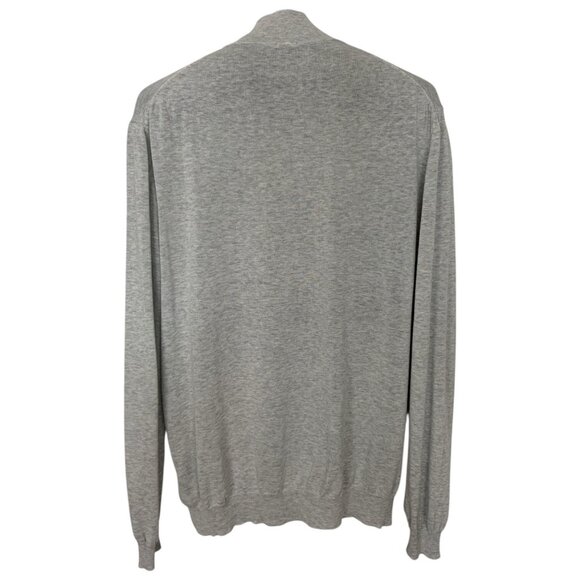 Malo Mens 1/2 Zip Pullover Sweater 56 US/46 XXXL Gray Cotton DEFECT - Picture 2 of 13